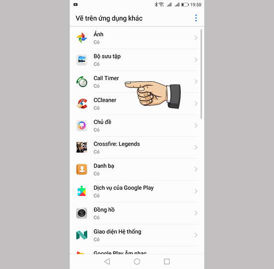 Tắt app